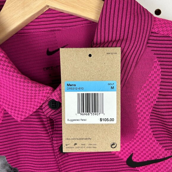 1 Cent‎ Nike Memphis Tigers Pink Polo Medium NWT Coach Sideline Penny Hardaway - Picture 7 of 8